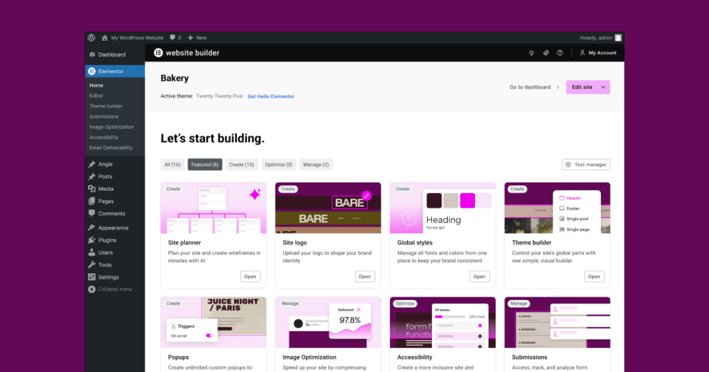 Elementor One UI visuals showing subscription value messaging