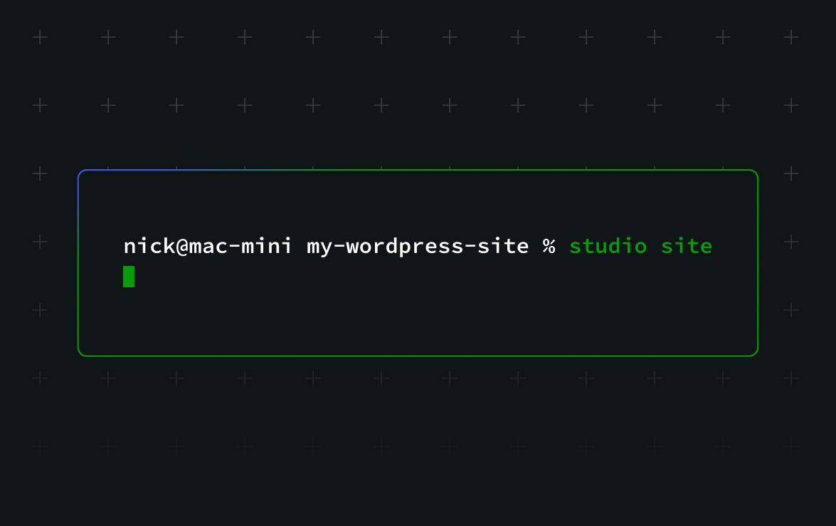 Annoncegrafik for Studio CLI i WordPress Studio 1.7.0