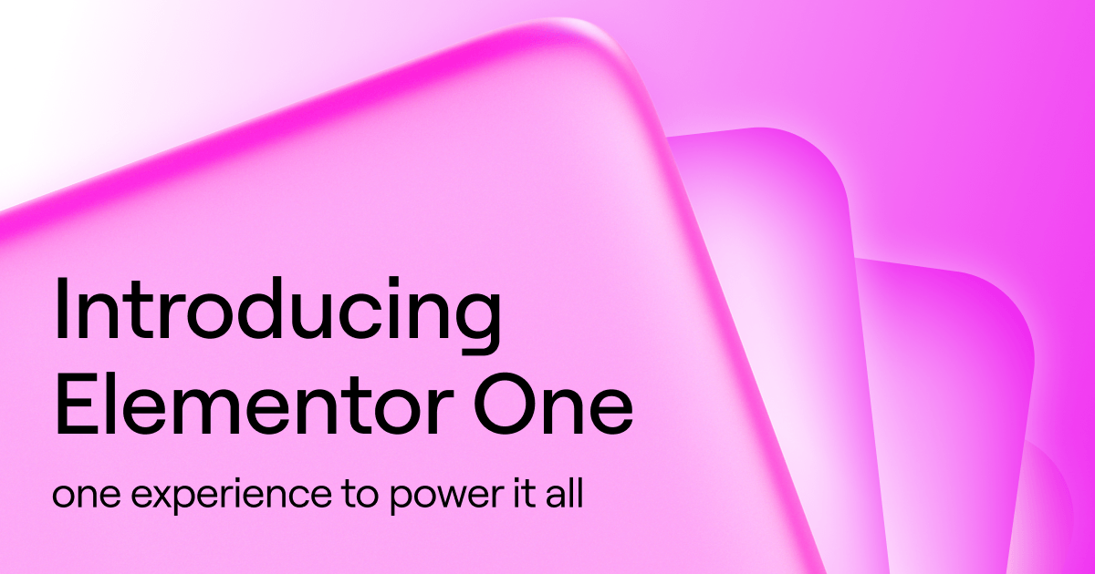 Visuel d’annonce Elementor One
